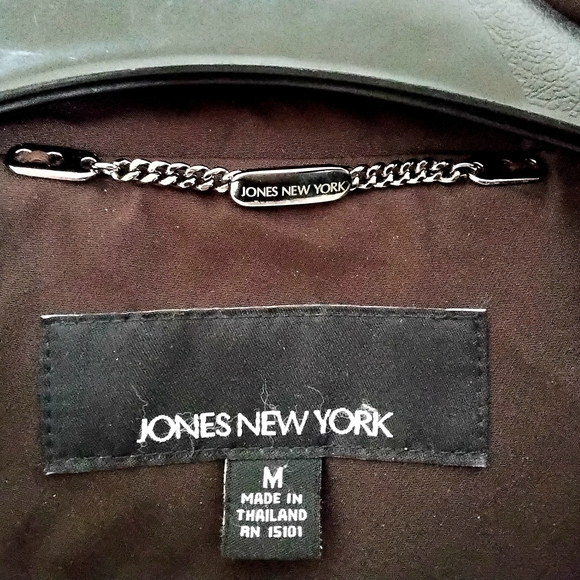 Jones New York Dark Brown Teddy Coat with Faux Fur Trim - Picture 6 of 16